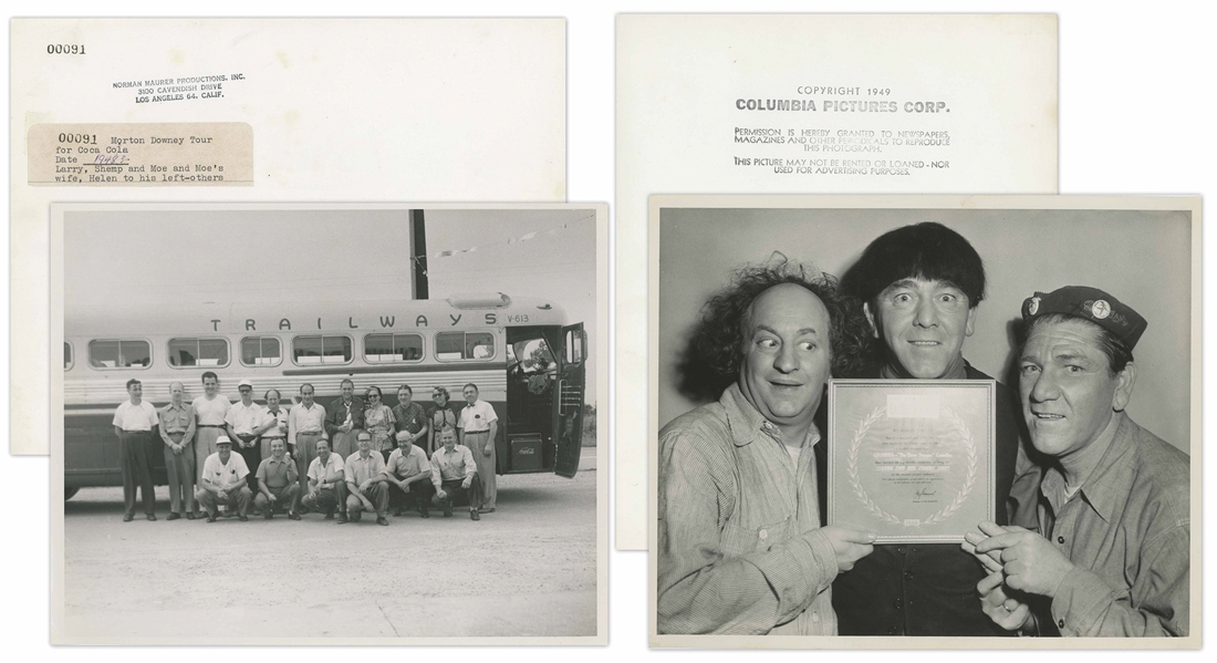 Eighteen 10 x 8 Photos With Shemp, From Various Three Stooges Films & Public Appearances -- 17 Glossy, 1 Matte Finish -- Very Good Condition -- List of Films at NateDSanders.com